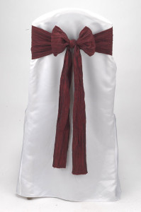 Cranberry Crinkle Taffeta Tie