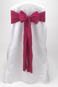 Fuchsia Crinkle Taffeta Tie