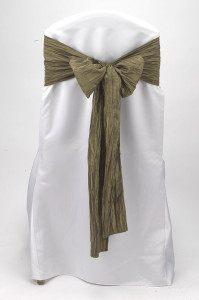 Moss Crinkle Taffeta Tie