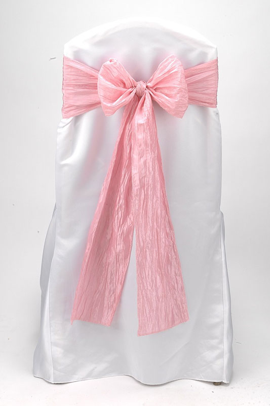 Pink Crinkle Taffeta Tie