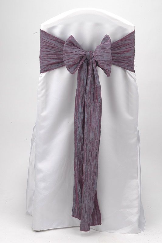 Steel Passionberry Crinkle Taffeta Tie