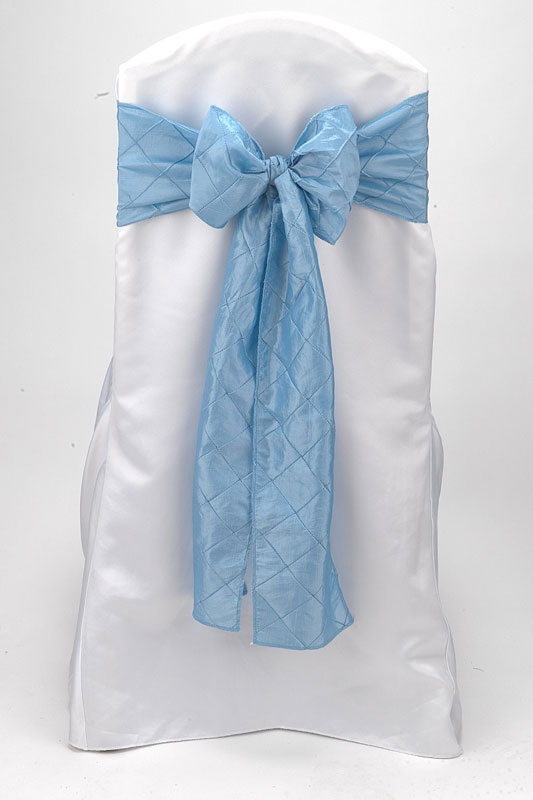 Sky Blue Pintuck Tie