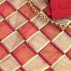 Cranberry & Gold Interwoven
