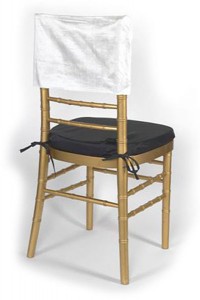 Ecru Dupioni Silk Square Chair Cap