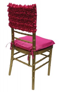 Fuchsia Rosette Chair Cap