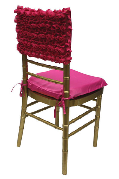 Fuchsia Rosette Chair Cap