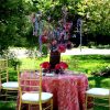 Fuchsia Rose Garden Taffeta