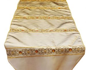 Golden Rhinestone Table Runner