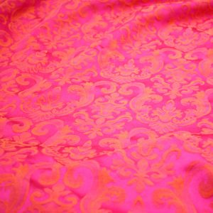 Fuchsia Tangerine Brocade