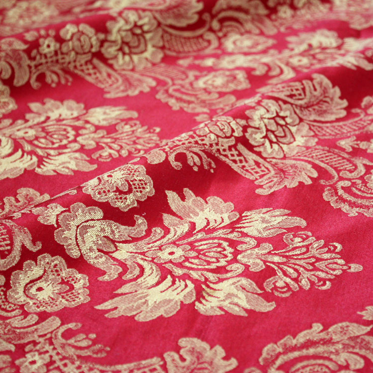 Wine & Gold Damask