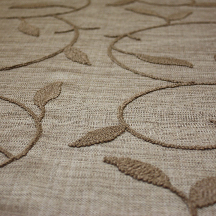 Taupe Embroidered Linen