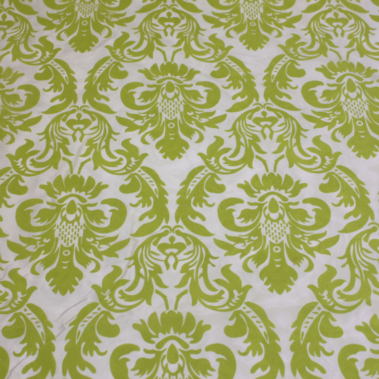 Pistachio Flock Taffeta