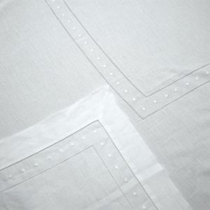 White Hemstitch with Swiss Dots