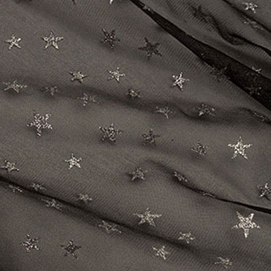 Black Net with Silver Stars