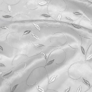 Dove Grey Vine Organdy with Satin