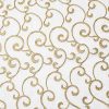 Gold and White Scroll Sheer