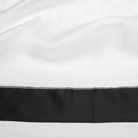 White Organdy with Black Ribbon