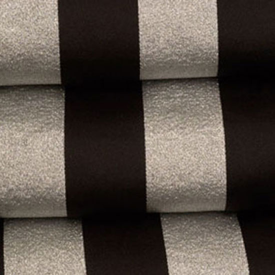 Black & Silver Satin Stripe