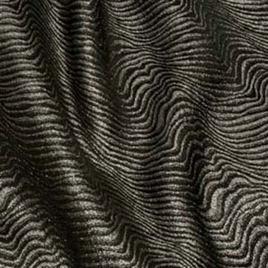 Silver & Black Brocade