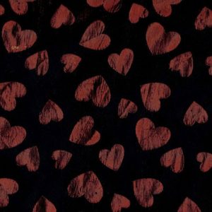 Black & Red Hearts Brocade