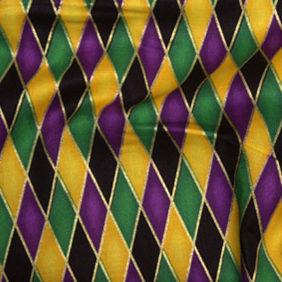 Mardi Gras Diamonds table linen rentals tablecloth - Cloth Connection