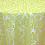 Pistachio Flock Damask - Sample Swatch