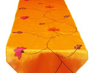 Pumpkin Mandarin Embrodiered Runner