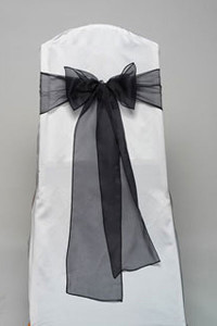 Black Organdy Tie