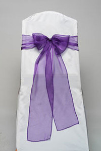 Purple Organdy Tie