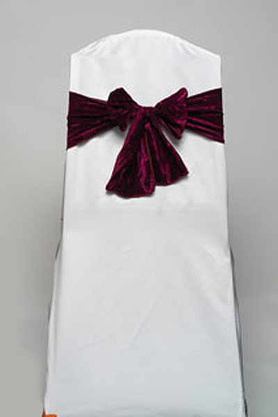 Burgundy Crushed Velvet Tie