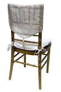 White Paylette with Tassel Chair Cap