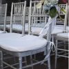 White Lamour Chair Pad Cover
