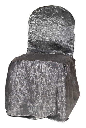 Charcoal Crushed Shimmer Chair Covers