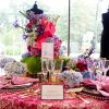 Fuchsia Rose Garden Taffeta