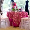 Fuchsia Rose Garden Taffeta