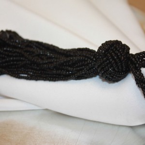 Black Beaded Tassel