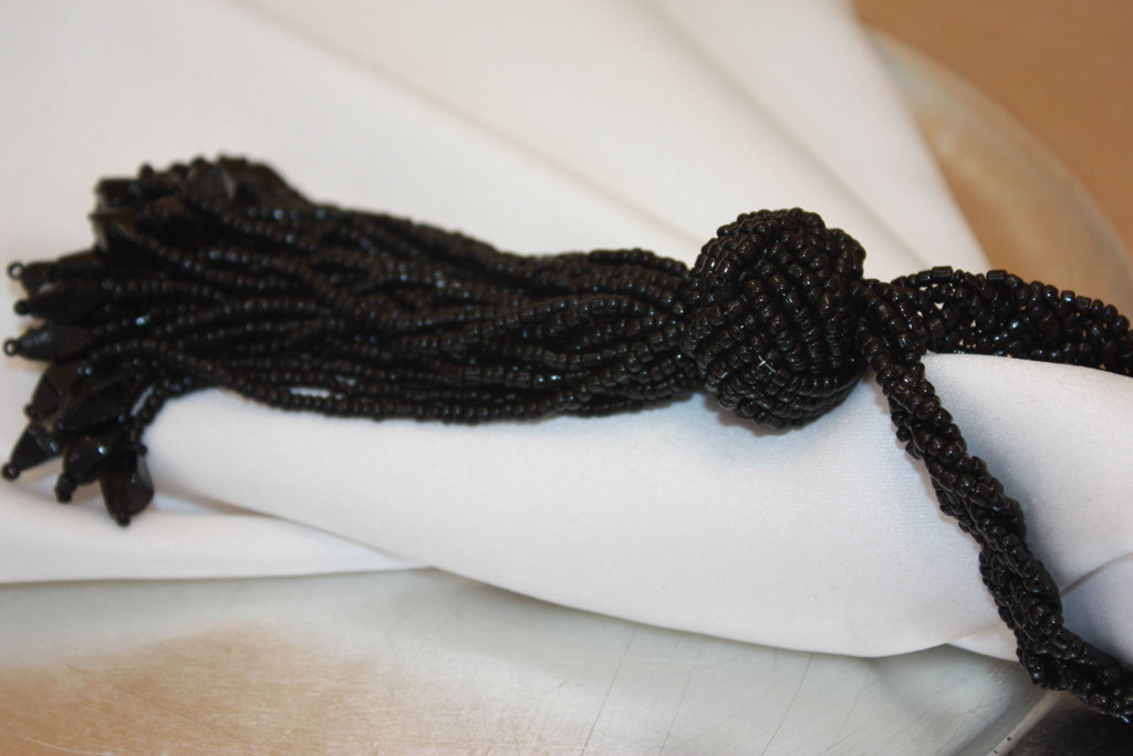 Black Beaded Tassel