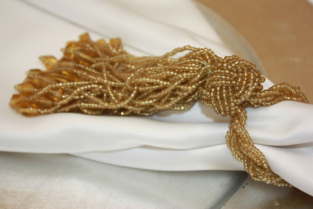 Gold Beaded Tassel