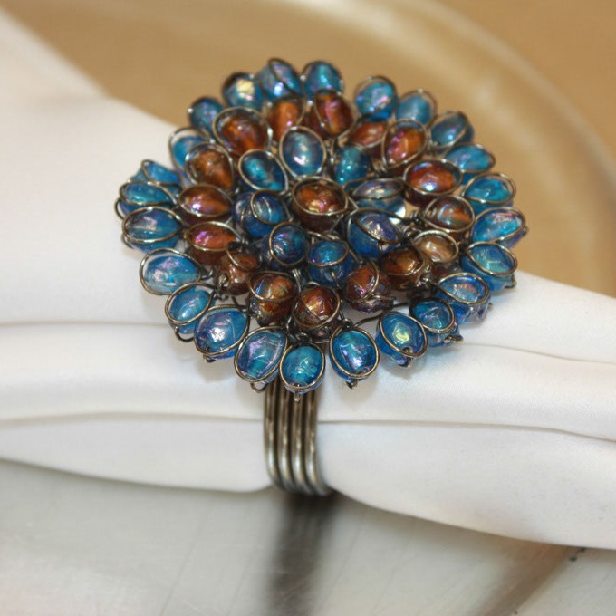 Turquoise Jeweled Blossom