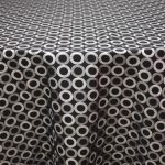 Midnight Silver Metallic Rings - 132" Round