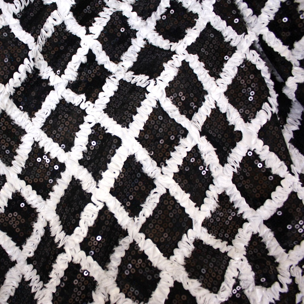 black and white sequin