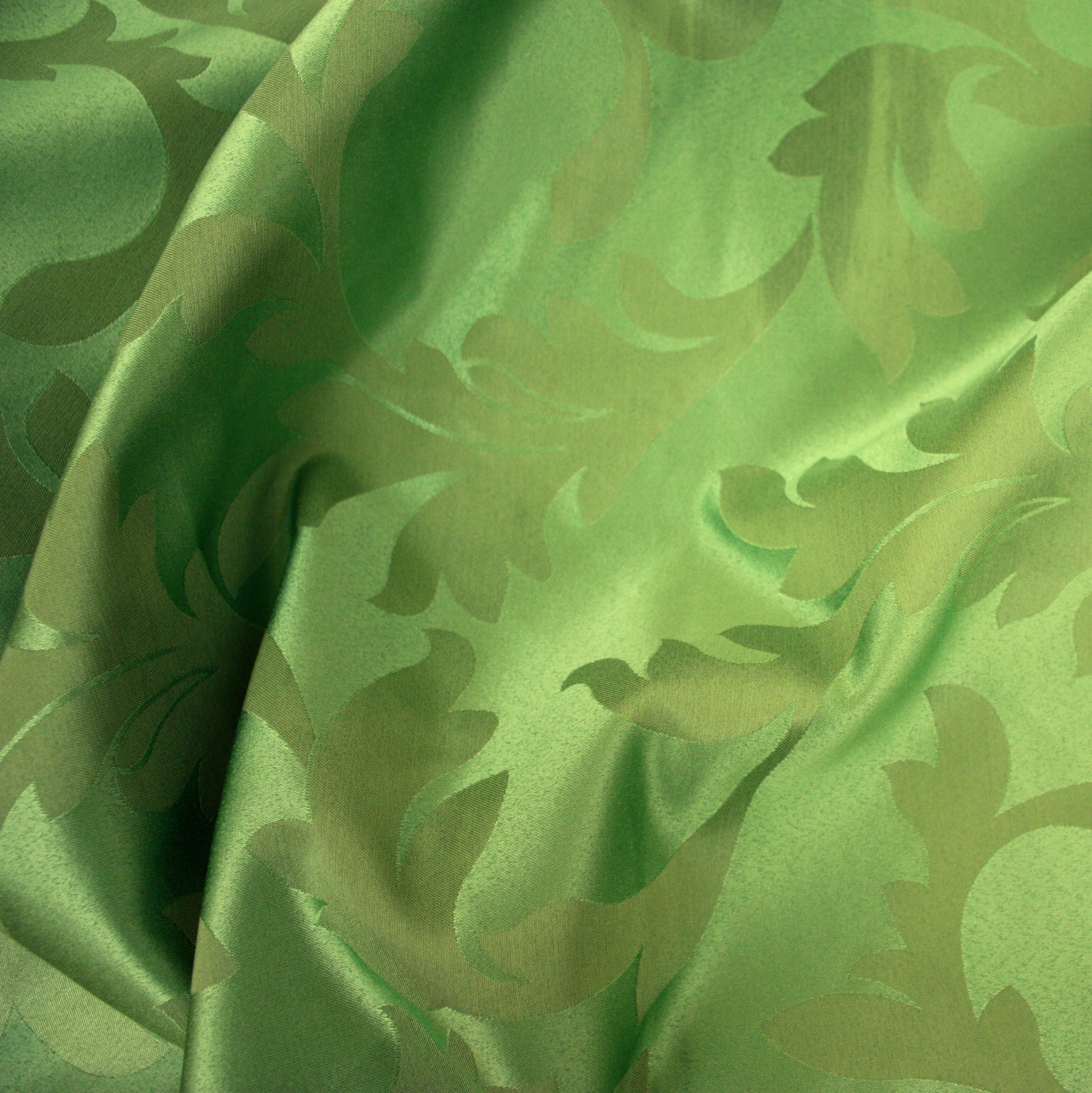 Grass Green Damask table linen rentals tablecloth - Cloth Connection