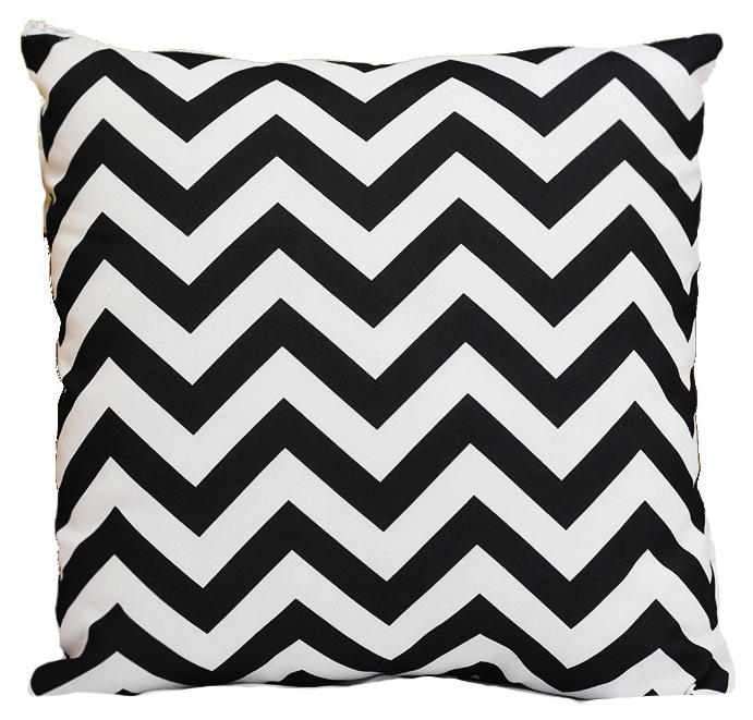 Black and White Chevron Pillow 2