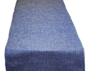 Denim Poly Burlap Table Runner