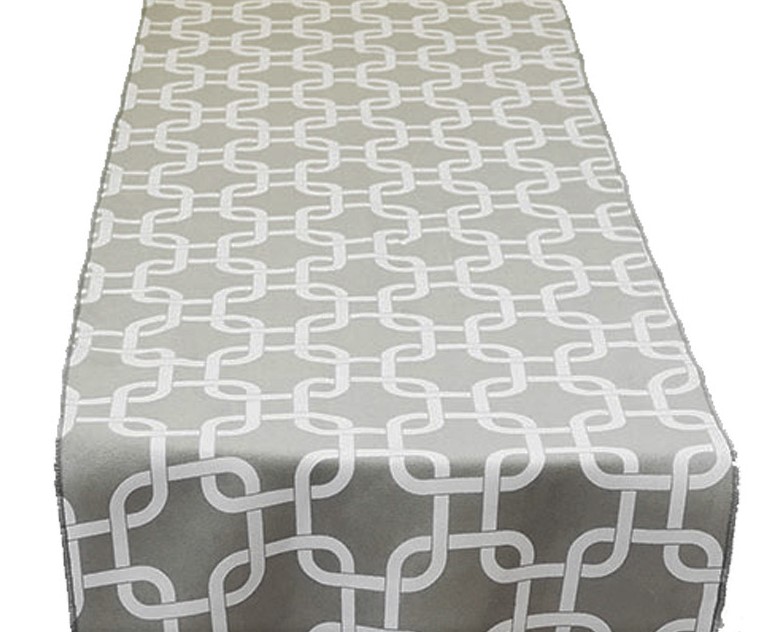 Grey Links Table Runner