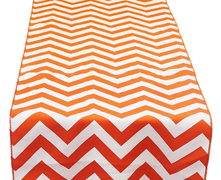 Mandarin Chevron Table Runner