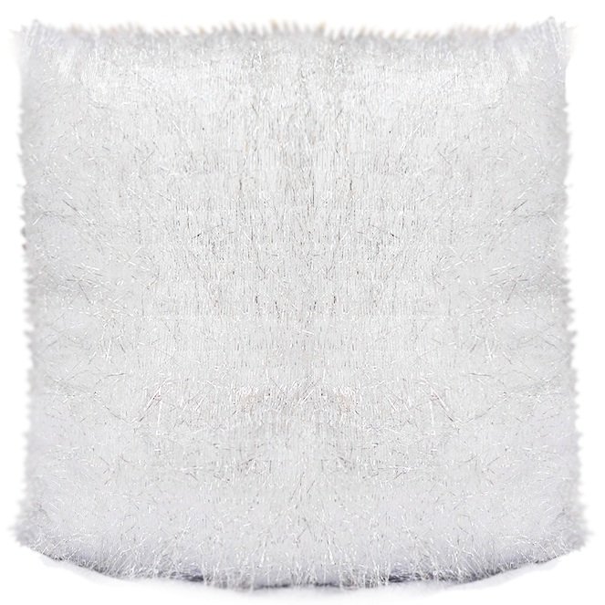 White Shag Pillow