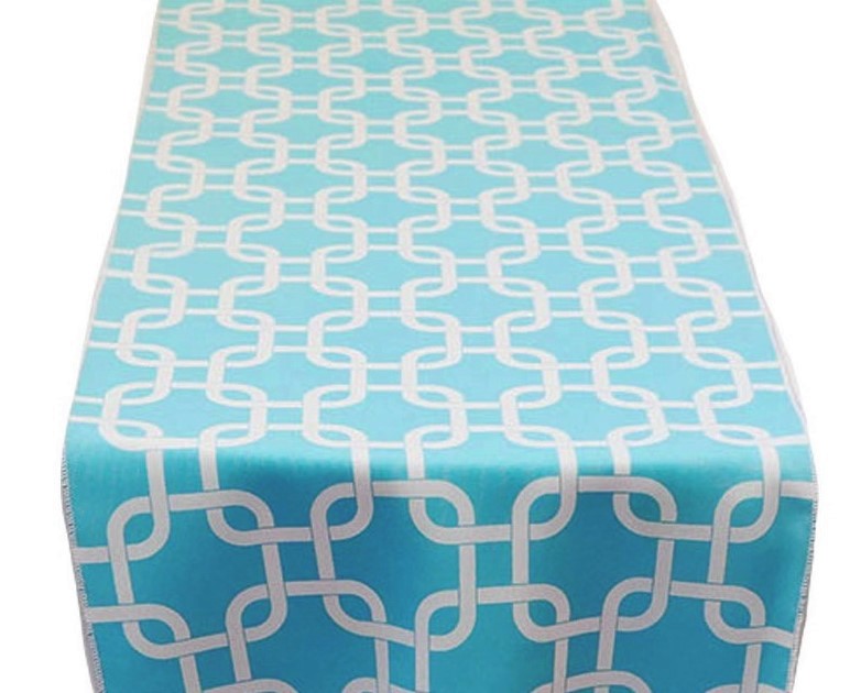 Turquoise Links Table Runner