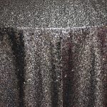 Gunmetal Grey Sequin Taffeta - 132" Round