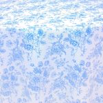 French Blue Garden Toile - 120" Round